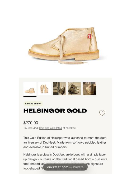 Limited Edition Gold Helsingør Duckfeet Boots main image 8